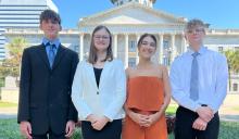 Cooperative Youth Summit group at Statehouse 